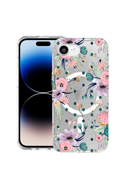 bestcase Husă pentru Apple iPhone 16e cu Design Flowers Collection, Mag Anti ...