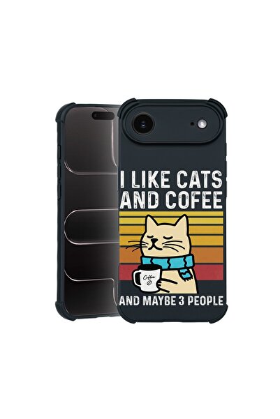 bestcase Θήκη TPU Pro Shock Συμβατή με Apple iPhone 17 Air, με σχέδιο Γάτες κ...