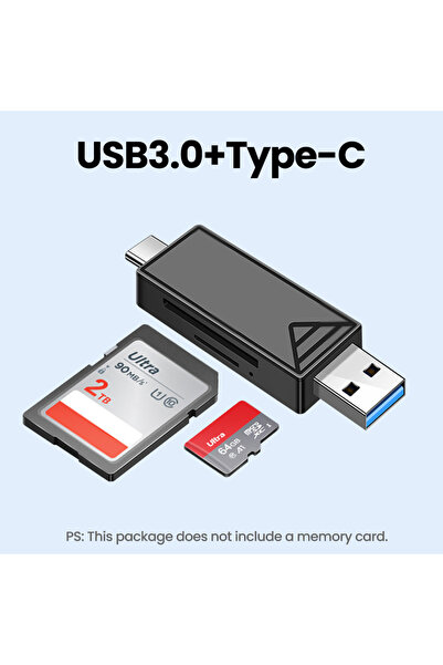 Choice1 قارئ بطاقات USB 3.0 / Type-C 2 في 1، قارئ بطاقات SD وTF مزدوج الفتحات...