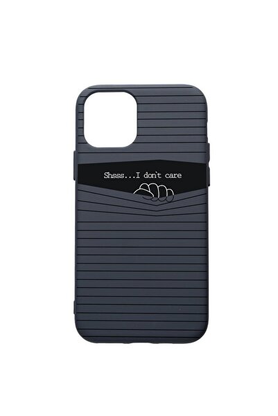 bestcase Θήκη Σιλικόνης Premium Συμβατή με Apple iPhone 12 Mini, Δεν με νοιάζ...