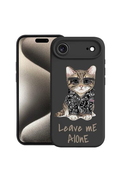 bestcase Husă pentru Apple iPhone 17 Air cu Design Leave Me Alone Cat, Silico...