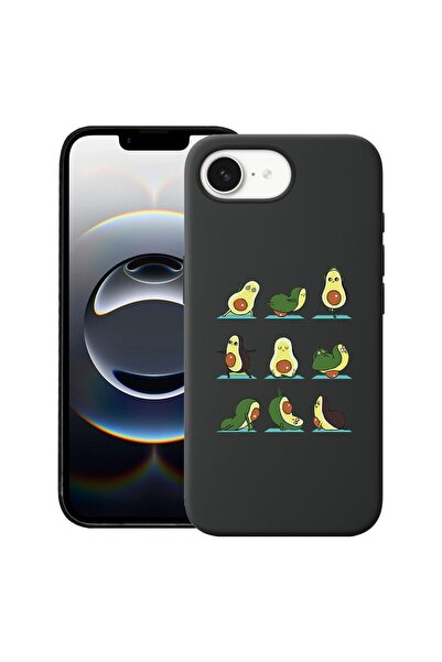 bestcase Калъф за Apple iPhone 16e, Премиум тънък силиконов 1.2ММ, Авокадо Йо...