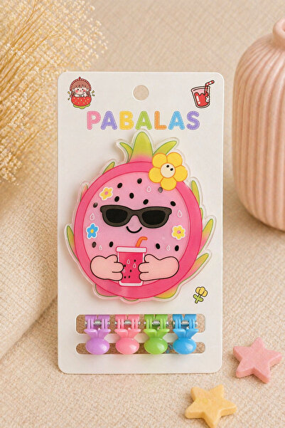 PABALAS Σετ πόρπες για κορίτσια 5 τεμαχίων – Μεγάλη πόρπη με σχέδιο + πόρπη μ...