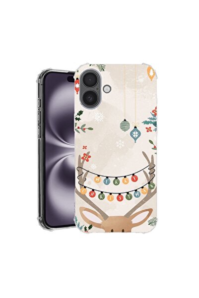 bestcase Husa pentru Apple iPhone 16, Anti Shock 1.5MM, Xmas Reindeer, Rezist...