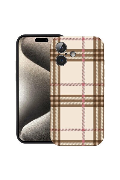 bestcase Husă pentru Apple iPhone 17 cu Design Plaid, Silicon Premium, Microf...