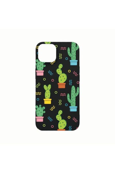 bestcase Husa Silicon, Compatibila cu Apple iPhone 14, Cactus, rezistenta la ...
