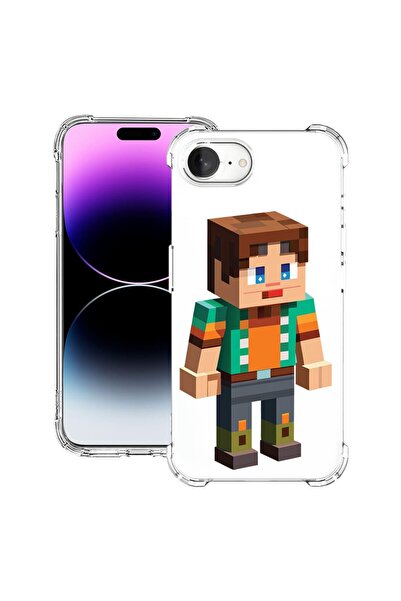 bestcase Husa pentru Apple iPhone 16e, Anti Shock 1.5MM, Minecraft Character,...