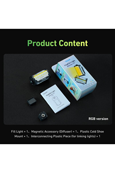 Choice1 RGB Version TELESIN Magfilm Fill light Magnetic Quick Release Selfie ...