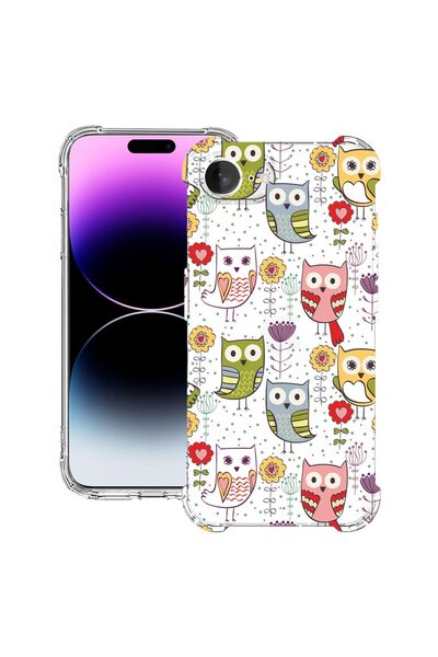 bestcase Husa pentru Apple iPhone 16e, Anti Shock 1.5MM, Owl Pattern, Protect...