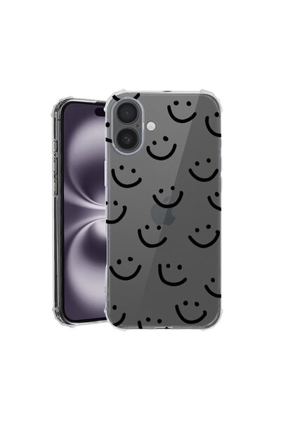 bestcase Husă pentru Apple iPhone 17 cu Design Smiley, Antișoc, Colțuri întăr...