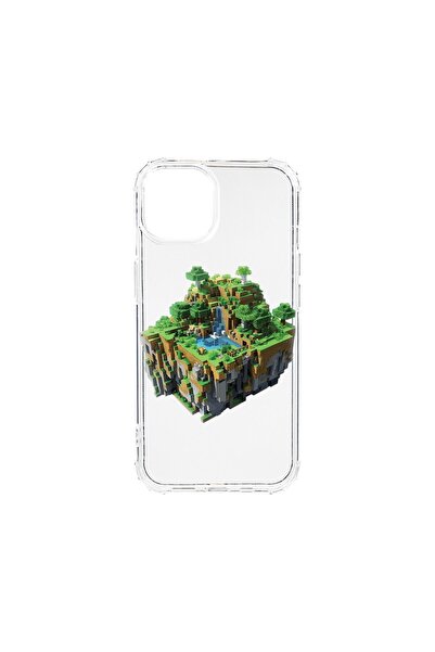 bestcase Husa Anti Shock 1.5MM, compatibilă cu Apple iPhone 13 Mini, Minecraf...