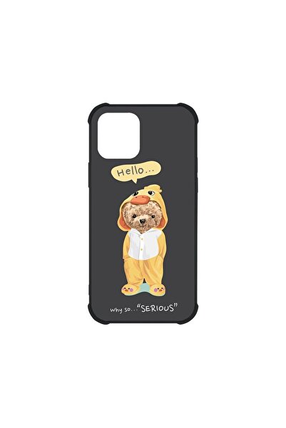 bestcase Husa MaxSafe Glassy, Compatibilă cu Apple iPhone 12, Ursuleț de pluș...