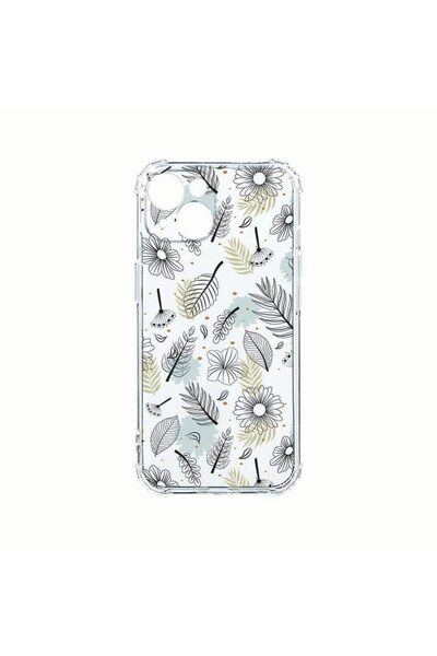 bestcase Husa Anti Shock din silicon, Compatibila Cu Apple iPhone 14, Flowers...