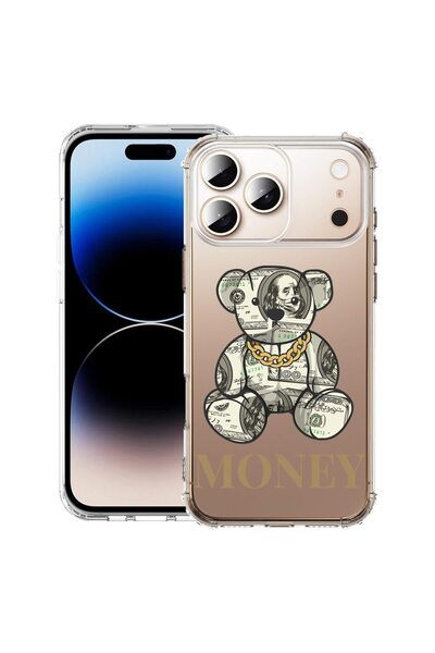 bestcase Θήκη για Apple iPhone 17 Pro με Σχέδιο Αρκουδάκι και Χρήματα, Αντικρ...