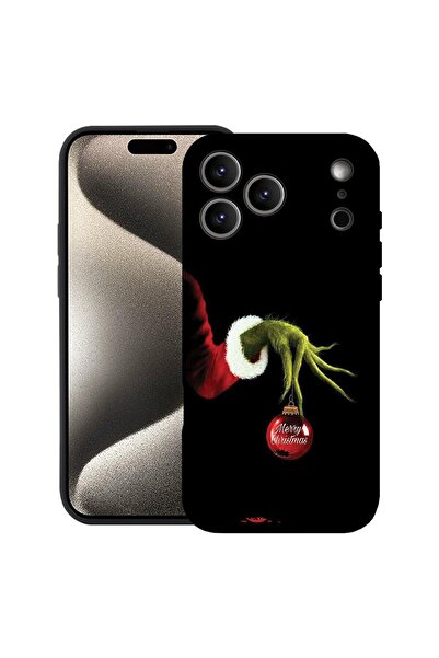 bestcase Husă pentru Apple iPhone 17 Pro Max cu design Xmas Grinch, Silicon p...