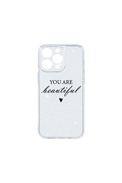 bestcase Θήκη Crystal Glitter 2MM, Συμβατή με Apple iPhone 14 Pro, Είσαι Όμορ...