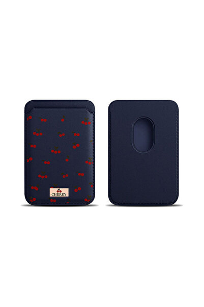 Choice12 حافظة بطاقات NMS-ZXKB-KB429 أنيقة بتصميم الكرز مع حامل مغناطيسي لـ M...
