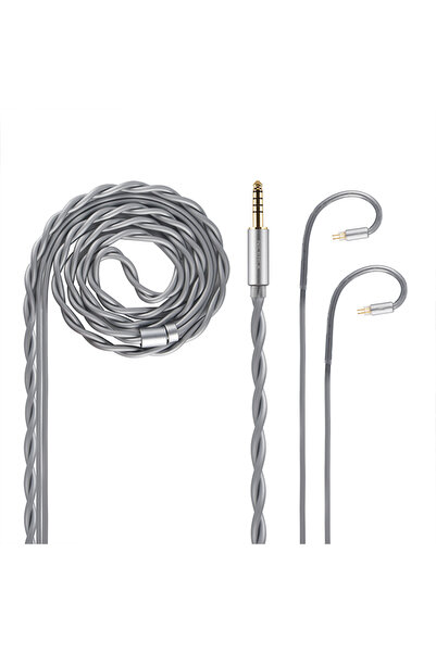 Choice كابل NICEHCK SincFirst HiFi رمادي اللون 4.4 مم 2Pin، سلك سماعات أذن 7N...