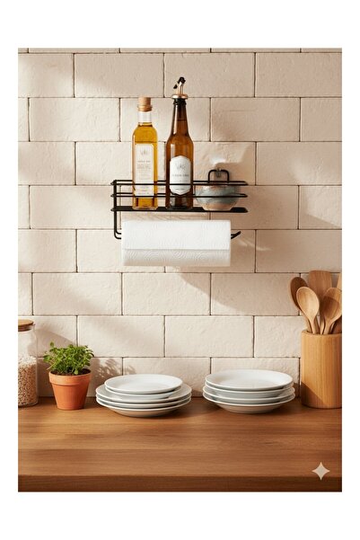 Lilasso Ρολό χαρτί με αυτοκόλλητο ράφι Θήκη για χαρτοπετσέτες Θήκη για πετσέτ...