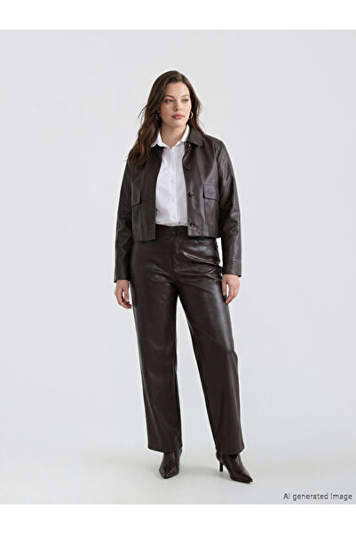 LC Waikiki Esvab • Modern & Distinctive Standartfit Women's Leather-Look Pants