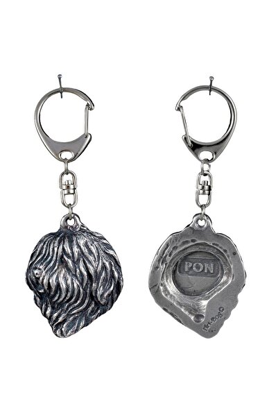 Art - Dog Polish Lowland Sheepdog-plated key ring with dog,handbag decoration...