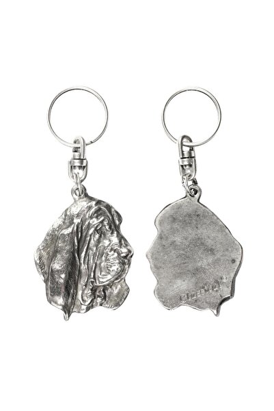 Art - Dog Basset Hound - Silver-plated pendant with a dog in a decorative box...