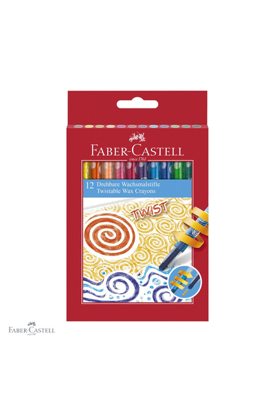 Faber Castell Set de 12 creioane cerate retractabile Faber-Castell, corp din ...