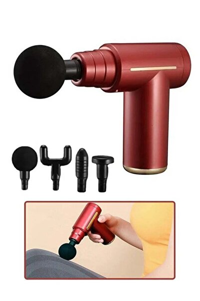 Massage Gun جهاز تدليك محمول باليد مع رؤوس تدليك قابلة للتبديل