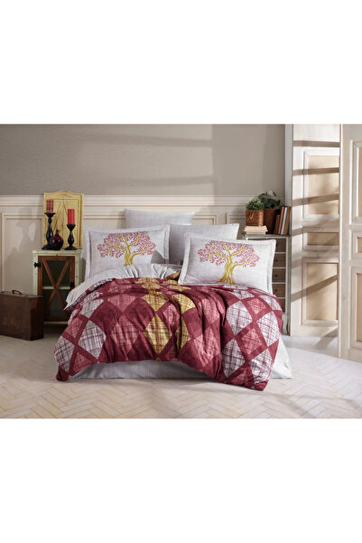 Hobby Double Satin Duvet Cover Ruth Burgundy