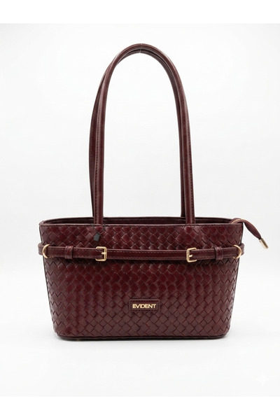 H&D COLLECTİON Γυναικεία τσάντα ώμου με λεπτομέρεια ζώνης και μοντέλο κουβά Μ...