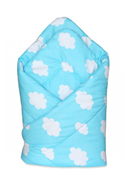 EgaKids Paturica de infasat nou-nascut 75x75cm model Blue Clouds