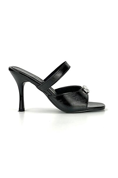 Gökhan Talay Lunessa Flexible Soft Non-Slip Sole (8 cm) Black Patent Leather ...