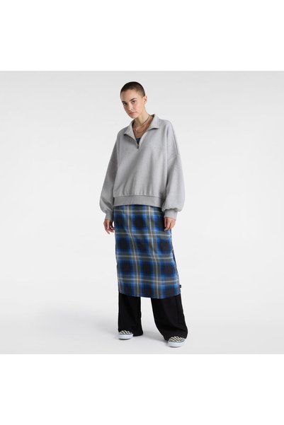 Vans Hanorac gri pentru femei, cu gât înalt, largi