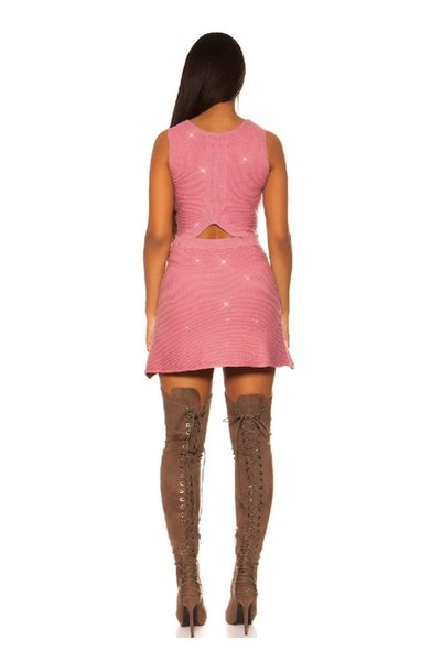 Gosse Rochie mini roz praf cu fir metalic