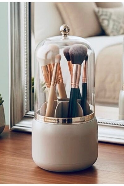 AHİR TİCARET Οργανωτής για πινέλα και στυλό μακιγιάζ με ανοιγόμενο καπάκι και...