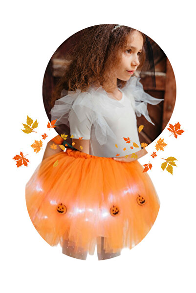 fustite cu luminite Παστέλ Στολή Κολοκύθας, Νεράιδα του Φθινοπώρου - 7-9 ετών...