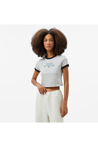 Puma Downtown Graphic Baby Kadın Gri T-Shirt