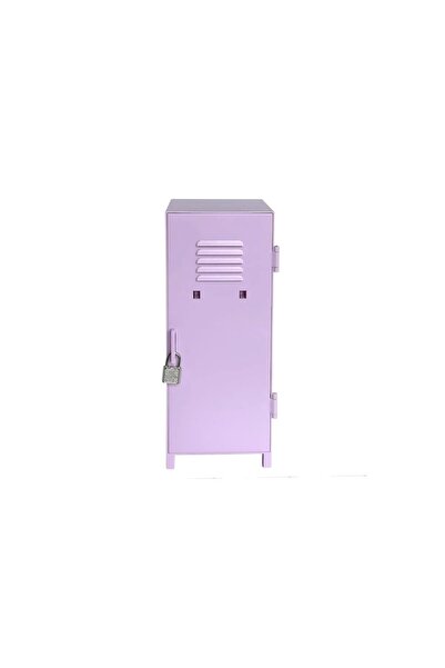 ELITECOMMERCEMARKET Dulapior Mini Locker din Plastic Lila cu Lacat 10,5x10x26cm