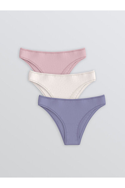 LC Waikiki Peak New Season Plain Brazilian Panties 3-Pack