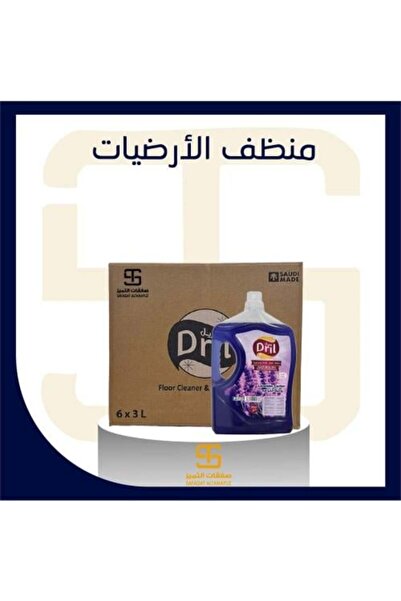 Dril Floor Cleaner and Disinfectant with Lavender Garden Scent 3 Liters *6 Packs
