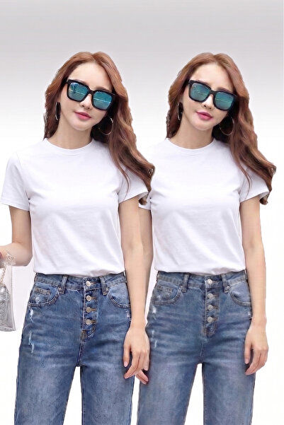 warn Σετ 2 τεμαχίων Γυναικείο T-Shirt με λαιμόκοψη ποδηλάτου, ελαστικό Lycra,...