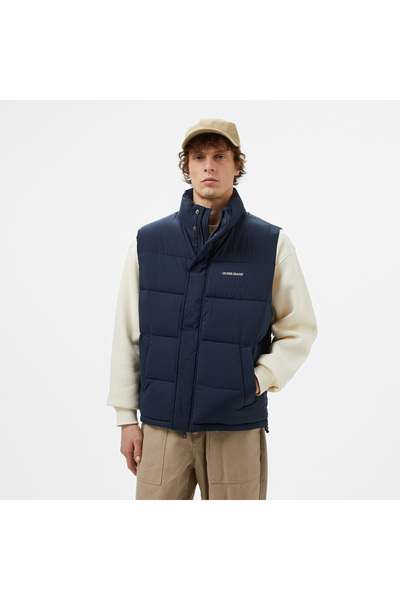 Guess ReLenght Vest Coated Light Poly Erkek Lacivert Yelek