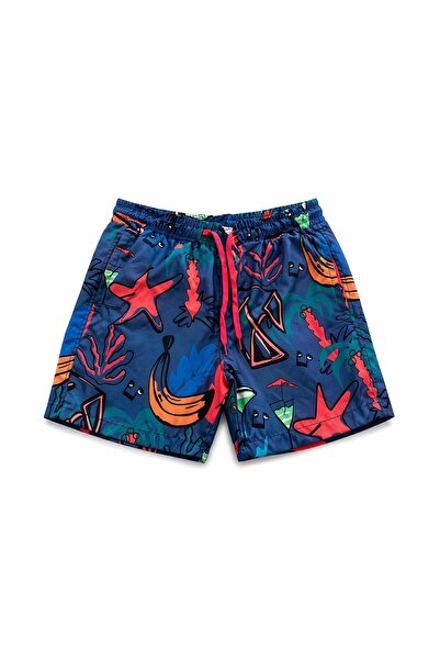 vovido Αγορίστικο μαγιό με σχέδια – Καλοκαιρινό σορτς παραλίας με κορδόνια πο...