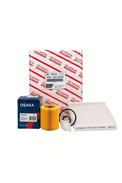 MOTORX Toyota Corolla Auris 1.4 D-4D 2007-2012 Filtre Bakım Seti 3’lü (Hava +...