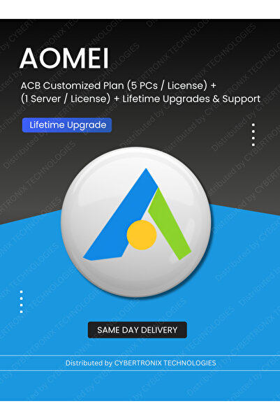 AOMEI ACB Customized Plan (5 PCs / License)+ (1 Server / License)+ Lifetime U...
