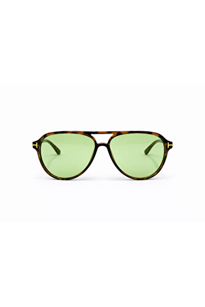 BAYDUK Avenor Leopard Green Glass Unisex Sunglasses