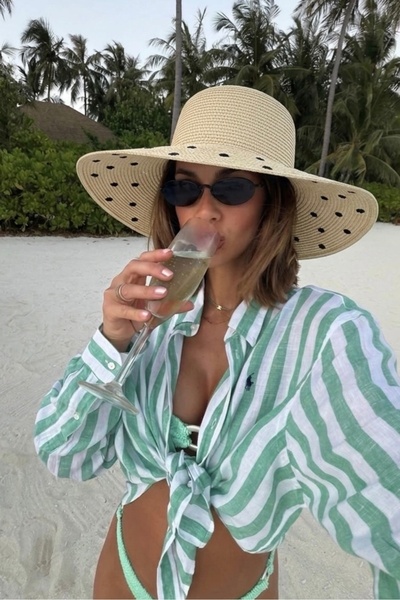 keisy Γυναικείο Φαρδύ Ψάθινο Καπέλο