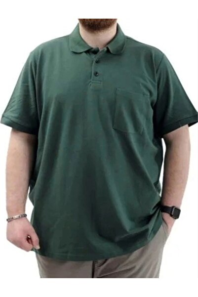 cusseli Ανδρικό T-Shirt μεγάλου μεγέθους με λαιμόκοψη πόλο και τσέπη, Classic...