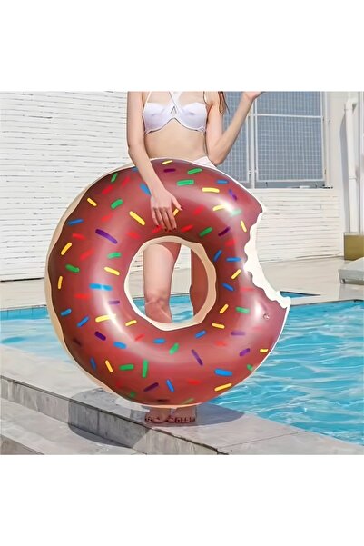 Choice4 L Chocolate-1pc Donut - Shaped Inflatable Pool Float for Pool Parties...