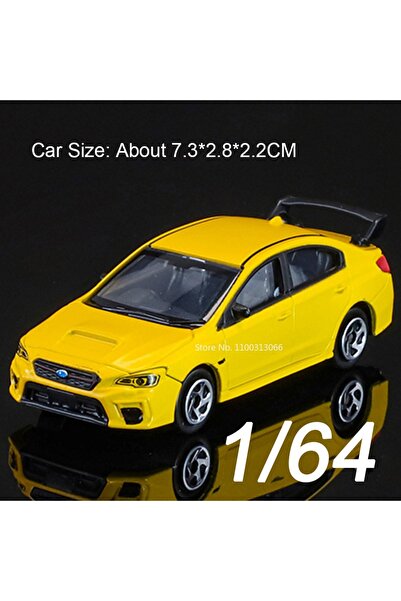 Choice20 نموذج سيارة WRX STI صفراء بمقياس 1:64 و1:52 و1:48، لعبة سيارات من ال...
